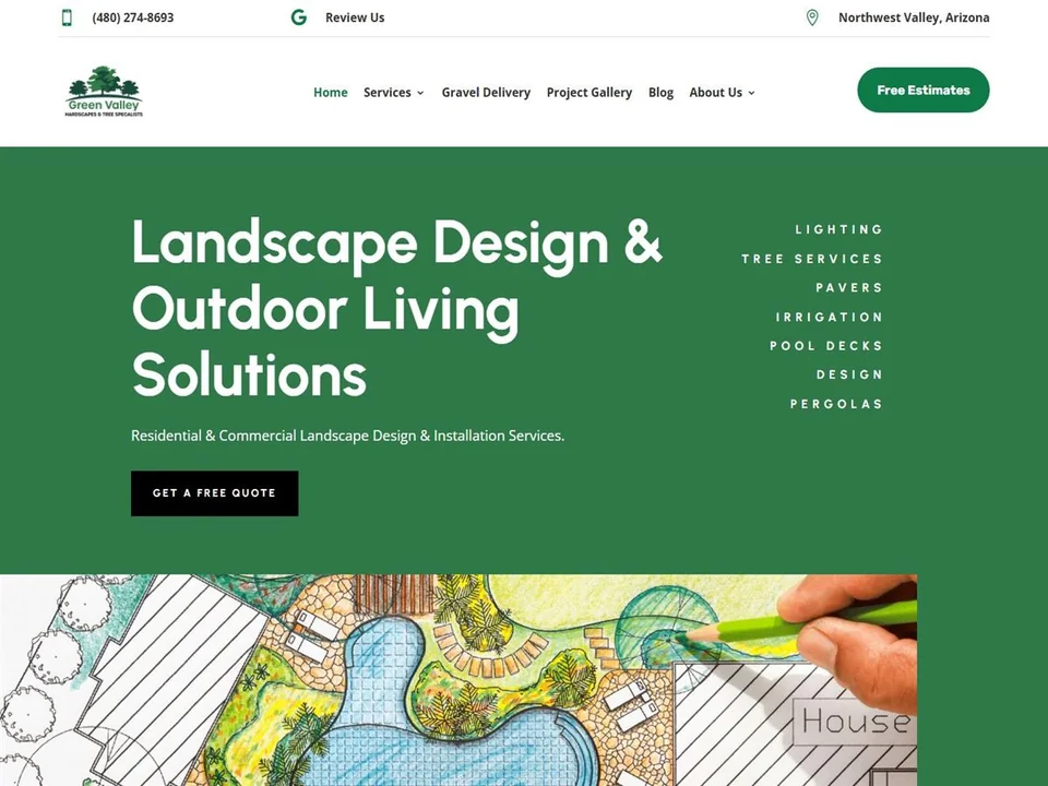 Green Valley Hardscapes website